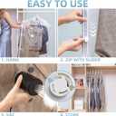 Hanging Vacuum Storage Bags with Electric Pump, 4 Pack (53 x27.5 inch), Vacuum Seal Bags for Clothing, Garment Storage for Short Jacket, Suits, Dresses, Closet Organizer Space Saving