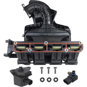 Intake Manifold w/Runner Valve+ MAP Sensor Replacement for 07-17 Chrysler Sebring Dodge Caliber Jeep Compass 1.8 2.0 2.4L 911-902 4884495AC 5033310AB GELUOXI