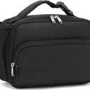 FlowFly Kids Lunch box Insulated Soft Bag Mini Cooler Back to School Thermal Meal Tote Kit for Girls, Boys,Black