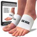 3 x SB SOX Arch Support Sleeves for Plantar Fasciitis Relief (1 Pair)  Foot Compression Sleeves for Plantar Fasciitis and Arch Support for Everyday Use (Large, White)