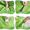 Hobestluk 3FT Bean Bag Chair Giant Bean Bag Chairs for Adults Large Bean Chairs with Removable Cover, Beanbag Chair with Filler, Adult Bean Bag Chairs for Living Room, Bedroom