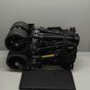 Collapsible Wagon Cart Heavy Duty Foldable, Folding Beach Wagon with Big Wheels for Sand, Utility Grocery Cart with Side Pocket and Brakes for Camping Sports Outdoor Activities, Black