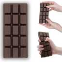 Squishy Chocolate Squeeze Toys for Kids Adults, Slow Rising Black Chocolate Stress Balls for Boys Girls, Ultra Soft Handmade Food Sensory Fidget Toys Anxiety Relief for ADHD/ADD/Autism, Ideal Gifts