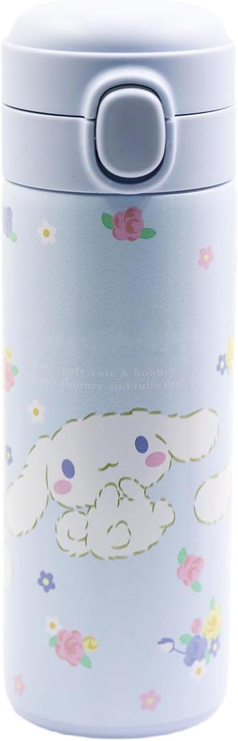 oneZHI 425ml Cartoon Kitty Cute Anime Cup Melody Kawaii Reusable Water Bottle for Girls Women Birthday Gift (Blue) (Blue)