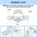 Yaocom 100 Pcs 1 1/4 Inch Pipe Strap 304 Stainless Steel Conduit Clamp Reinforced Rigid 2 Hole U Bracket for Pipe Fixing on Various Surfaces