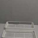 Premium Shower Caddy, 2 Pack White, Rustproof Stainless Steel Shower Organizer and Storage, No Drill Shower Shelves, 25 Pound Weight Capacity