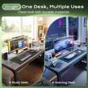 Huuger 55'' x 19.7'' Computer Desk with Power Outlets, 0.95'' Thick Desktop