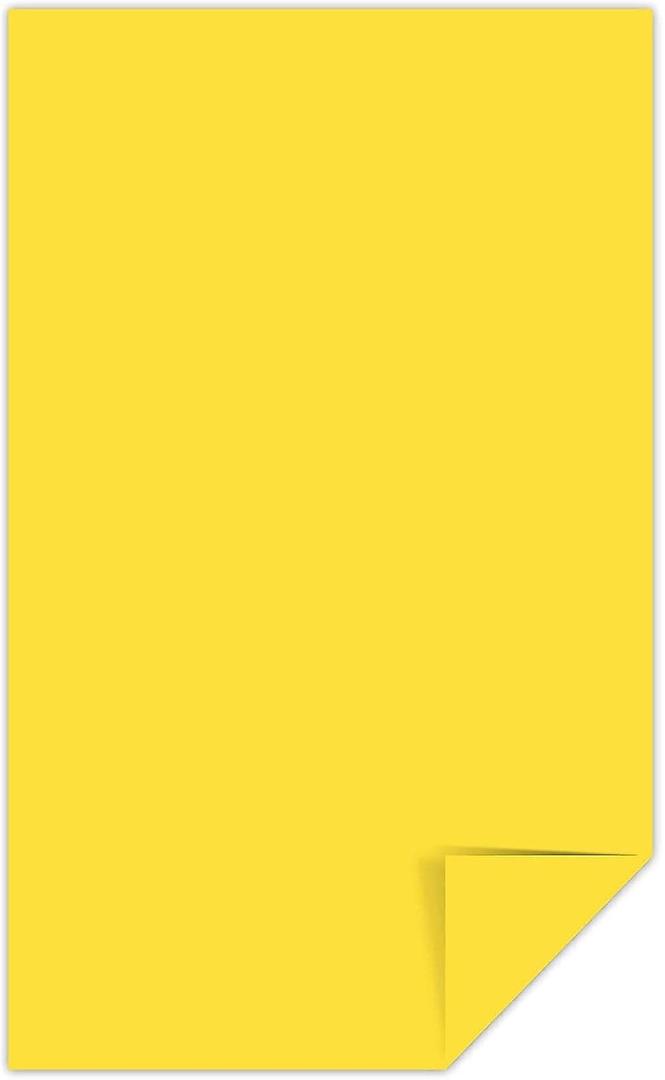 Astrobrights Color Paper, 8.5" x 14", 24 lb/89 gsm, Solar Yellow, 500 Sheets (22532)