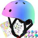 BiutiMama Color Gradient Adjustable Kids Bike Helmet Toddler Skateboard Helmets Boys Girls Child Ventilation Helmet for Multi-Sports Skating Cycling Scooter Balance, Small: 20.1"-21.2" (51-54 cm)