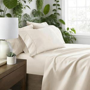 800 Thread Count 100% Egyptian Cotton Sheets Queen Size - 4 Piece Set Luxury Sateen Bedding, Cooling & Breathable, 15" Deep Pocket Snug Fit, Soft Hotel Quality Bed Sheets