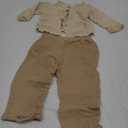 VISGOGO Toddler Boy Linen Outfit Baby Boy Fall Winter Clothes Set Button-Down Shirt Tops Cotton Linen Pants 2PCS (18-24 Months)