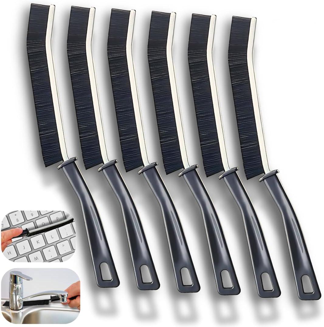 6PCS Hard Bristle Crevice Cleaning Brush-Thin for Gaps, Small Grout Brush, Cleaning Tools for Toilet, Bathroom, Home, Bathtub, Sink, Household, Window, Kitchen