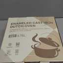 Enameled Cast Iron Dutch Oven - Umite Chef 5QT Pot with Lid & Cotton Potholders - Heavy-Duty Cookware for Bread Baking, Braising, Stews, Roasting(Cream White)