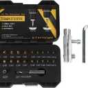 23PCS Bolt And Screw Extractor Set With Drill Bits, Extension Holder And Adapter, Alloy Steel Broken Fastener Removal Kit For Workshop