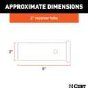 CURT 49060 2-Inch x 6-Inch Weld-On Raw Steel Trailer Hitch Receiver Tube, 1 Count (Pack of 1)