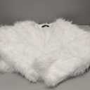 Gihuo Women's Winter Cropped Faux Fur Coat Long Sleeve Open Front Cardigan Fleece Jackets Shaggy Parka Outerwear No Size