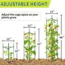 6 Pack 48 Inch Tomato Cages for Garden, Triangle Metal Plant Support with Rust-Resistant Coating, Heavy Duty Tomato Trellis for Raised Bed, Pots, Cucumbers, Peppers & Climbing Plants