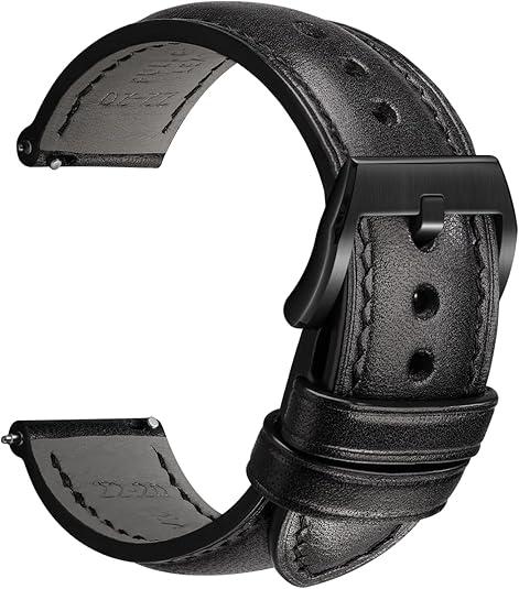 REZERO Leather Watch Bands, Handmade Quick Release Watch Straps, Luxury Full-Grain Vegetable-Tanned Leather Watch Bracelets, Sturdy & Wear-Resistant, Watch Band Replacements for Men 19/20/21/22/24mm