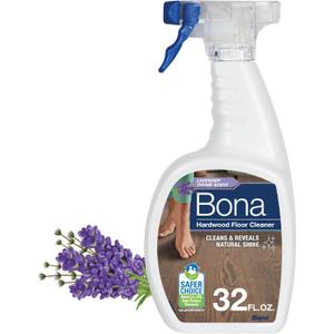 Bona Hardwood Floor Cleaner Spray - 32 fl oz - Lavender Thyme Scent - Refillable - Residue-Free Floor Cleaning Solution for Wood Floors