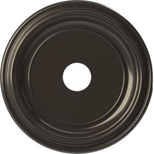 19"OD x 3 1/2"ID x 1 1/2"P Traditional Thermoformed PVC Ceiling Medallion (Fits Canopies up to 11 1/2"), Metallic Charcoal