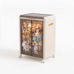 Stuffed Animal Storage with Wheels, Toy Chests, 19.7"x11.8"x11.4"