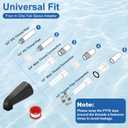 Tub Shower Trim Kit, Shower Knob and Bath Tub Spout, Compatible with Price/Pfister Verve Tub Faucet Handle, for Use with 1/2 in, 3/4 in IPS Connection, With Four in One Tub Spout Adapter (Matte Black)