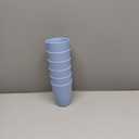 Wheat Straw Cups 6 PCS Good Alternative to Plastic Reusable Cups 12 oz Unbreakable Drinking Cup Reusable Dishwasher Safe Water Plastic Glasses Light Blue