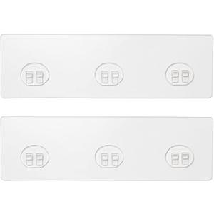 2 Pack Shower Caddy Adhesive for Replacement, Strong Transparent Adhesive for Shower Caddy Sticky Pads, No Drilling for Corner Shelf Basket, Bathroom Storage Shelves, Kitchen Racks and Soap Holder