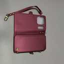 Defencase for iPhone 17 Pro Magnetic Wallet Case Compatible with Magsafe with RFID Blocking Zipper & Card Holder for Women Men PU Leather Strap Detachable Case for iPhone 17 Pro (6.3 inch), Wine Red