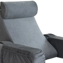 ENITYA Reading Pillow for Sitting in Bed Adult, Back Pillow for Bed Sitting up, Reading & Bed Rest Pillows for Watching TV/Reading/Gaming/Resting in Bed, Couch or Floor, Medium 19"(Grey)