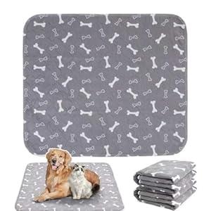 Washable Pee Pads, Reusable Puppy Pads, Durable 4-Layer Leak-Proof Training Mats with Non-Slip Bottom for All Breeds, Ideal for Indoor Training & Travel , Easy to Clean (Gray, S: 15.7" × 23.6'')