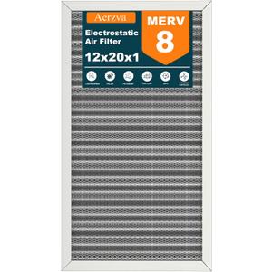 12x20x1 Reusable Air Filter, Washable, MERV 8, Permanent Electrostatic Air Filter, Lasts a Lifetime, Breathe Safely at Home or in the Office