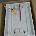 4-Tier Utility Cart with 4 Drawers, Rolling Utility Cart with 2 Lockable Caster Wheels, Multipurpose Mobile Rolling Drawer Cart for Office Bathroom Kitchen, Ivory White