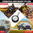 2 x Tire Pressure Gauge for Cars (ANSI Certified) Premium Air Pressure Gauge for Tires - Easy to Read Glow in The Dark Automobile Analog Circular Dial