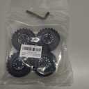 HOBBYSOUL RC 1.0 Mud Terrain Tires Tyres 61mm Tall & Adjustable Offset 1.0 beadlock wheels Rims For RC Mud Crawler 1/18 TRX4M 1/24 SCX24 FMS24 FCX24 Upgrades (Black)