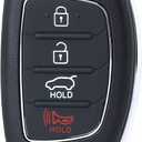 Keyless Entry Remote Key Fob Replacement for Hyundai Sonata 2014 2015 2016 2017 433MHz 4 Buttons (FCC ID:TQ8-RKE-4F16 PN: 95430-C1010)