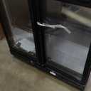 BODEGACOOLER Back Bar Cooler with 2 Glass Doors,7.7 Cu.ft Commercial Back Bar Beverage Refrigerator Counter Height,LED Lighting for Soda Drinks,Beer,Wine Stainless Steel Top,DOE Approved,4 Casters