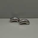 2 Pcs Bend Elbow Pipe Tube, 2" OD 4.72" 3.15" Leg 90 Degree DIY Exhaust Pipe Intercooler Air Intake Tube Universal for Car Truck Durable 304 Stainless Steel Silver Tone