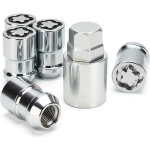 Wheel Lock Lug Nut Set 1/2-20 Anti Theft Fit Jeep Grand Cherokee Liberty Wrangler JK Sahara Unlimited Rubicon X CJ5 CJ6 CJ7 Ford Bronco Dodge Ram charger 5 Locking Security Nuts Replace 24538