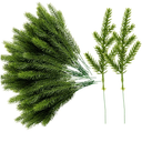Alpurple 60 Packs Artificial Pine Needles Branches Garland- 6.7 x 2 Inch Green Plants Pine Needles, Fake Greenery Pines Picks for DIY Garland Wreath Christmas Embellishing & Home Garden