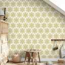 CiCiwind 17.3393.7 Peel and Stick Wallpaper White and Gold Geometric Wall Paper Modern Striped Contact Paper Removable Self Adhesive Wallpaper for Bedroom Bathroom Walls Covering