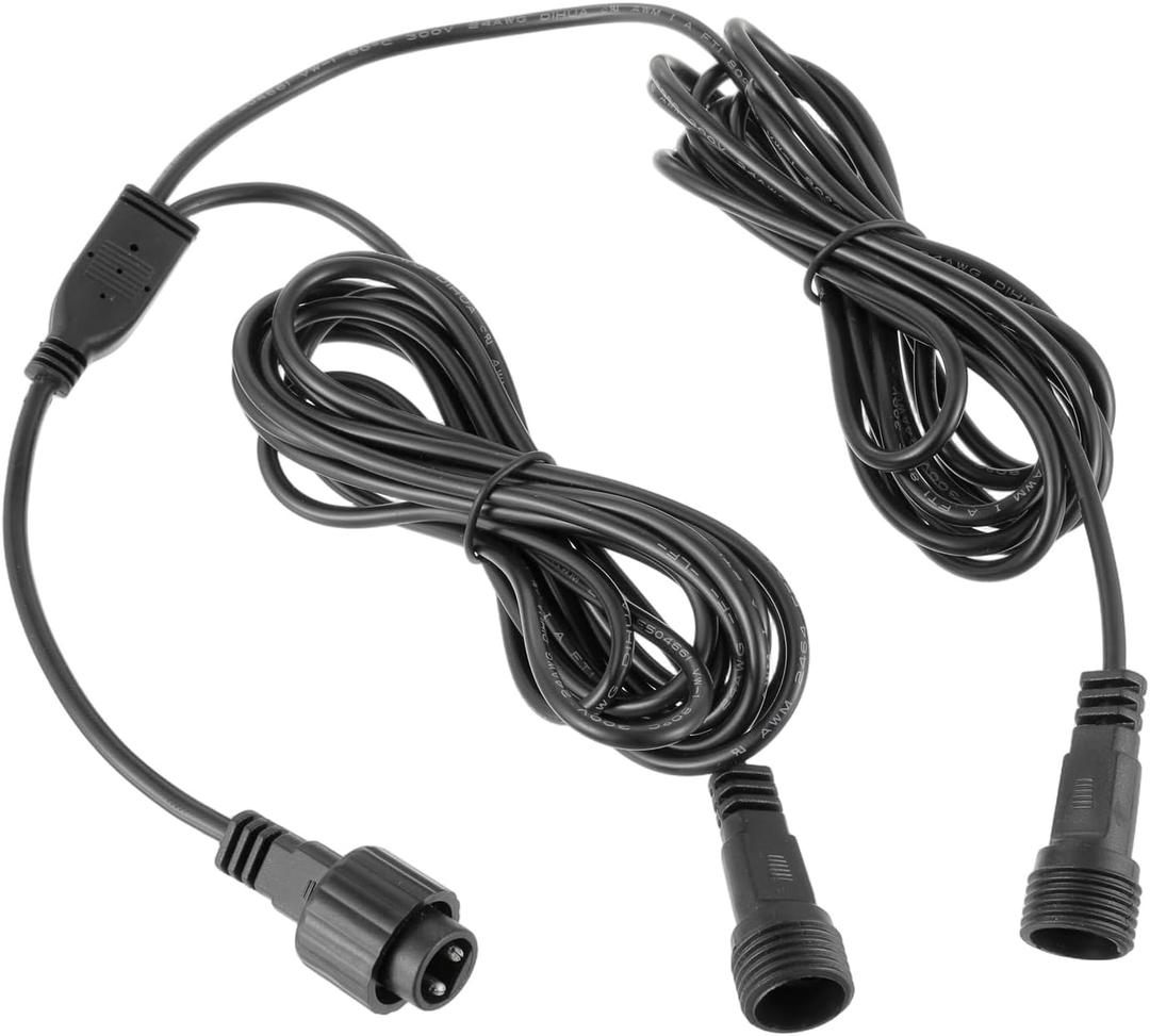 8.8Ft 2 Pin Extension Cable, 1 Male Divided 2 Female Splitter Connector, Waterproof for Class 2 Power Adapter, Extension Cords for Christmas Light Transformer Adapter
