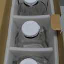 JoyJolt Glass Milk Bottles with Lids and Pourer  64 Oz, 3 Pack Airtight Heavy Duty Reusable Glass Bottles, Leakproof, BPA-Free, Food Grade, Dishwasher Safe Jug, Pitcher for Milk, Juice, and Water