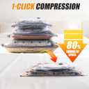 Travel Vacuum Bags with Rechargeable Pump, 20 Pack Compression Packing Bags with 35KPA Electric Pump, 90% Space Saver for Clothes, Vacuum Seal Bags fo Carry-on Luggage Suitcase, 20 Combo Travel Sizes