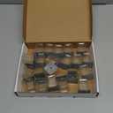 Ansible 24 Pcs Chair Leg Floor Protectors Square, Silicone Felt Furniture Leg Pads Caps Covers for Hardwood Floors (Fit:3/4" to 1-1/16") (Clear)