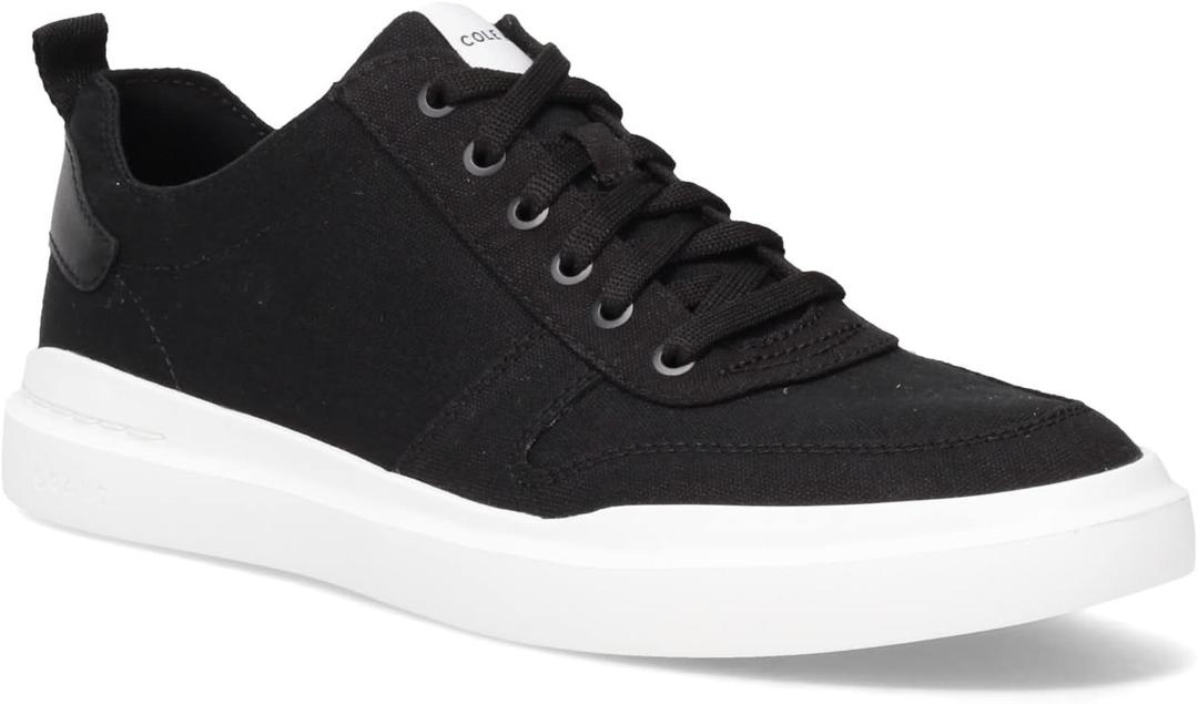 Cole Haan mens Grandpro Rally Canvas Court Sneaker, Black Canvas/ Optic White, 11.5 US