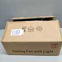 Modern Ceiling Fan with Lights and Remote Control, 32" Black Flush Mount Fan with 3 Light Colors, 6 Speeds, Low Profile for Kitchen and Bedroom