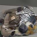 Zhanmai 6 Pieces Safari Stuffed Animals Plush Jungle Animal Toys Set for Boys Girls, Lion Elephant Zebra Giraffe Tiger Monkey for Animal Themed Parties Student Award