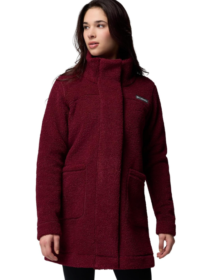 Columbia Womens Panorama Long Jacket, Rich Wine, Size XL