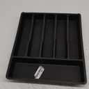Kitsure Cutlery Drawer Organiser for Kitchen - Adjustable Cutlery Tray for Effortless Utensil Sorting, Versatile Kitchen Storage & Organisation Solution, 13.70" x 1.54" x 10.94"~20.08", Black (Large)